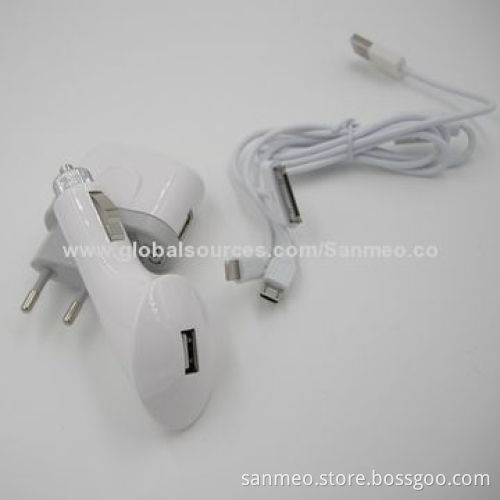 5-in-1 USB charger for iPad mini/iPhone 5, can be used to charge any USB devicesNew